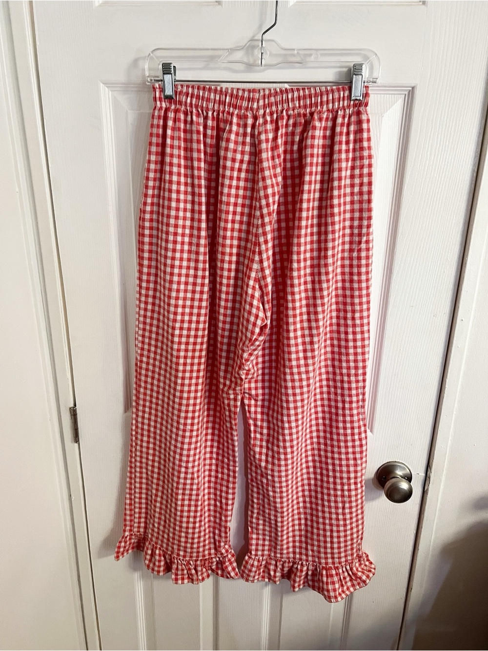 Amazon Red Gingham Ruffle Pajama Set - Picture 4 of 11